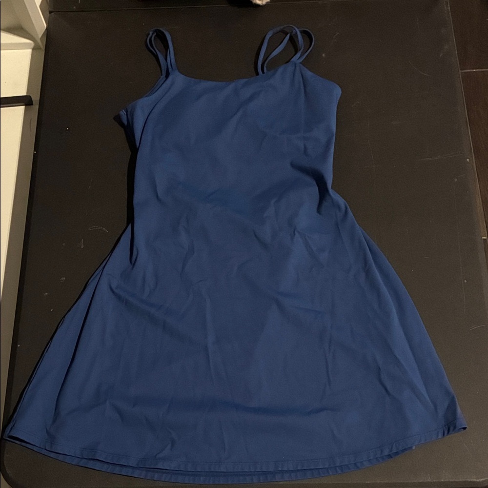 HALARA Navy Double Strap Mini Dress